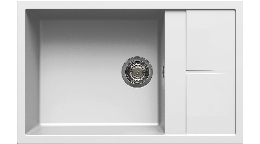 Image of Elleci Unico 310 G68 Bianco granitek gránit mosogatótálca - SAJÁT KÉSZLET