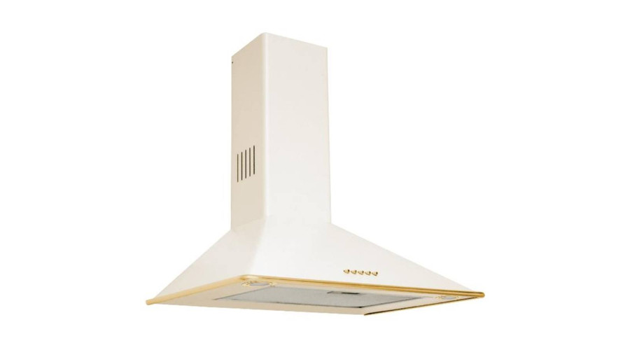 Image of Evido ONDA Rusztikus fehát/arany kürtős fali páraelszívó LED világítással 60cm E - SAJÁT KÉSZLET - UTOLSÓ DARAB!