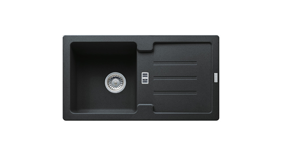 Image of FRANKE STG 614-78 Strata fekete ragránit egymedencés mosogató csepptálcával 78cm RAKTÁRON