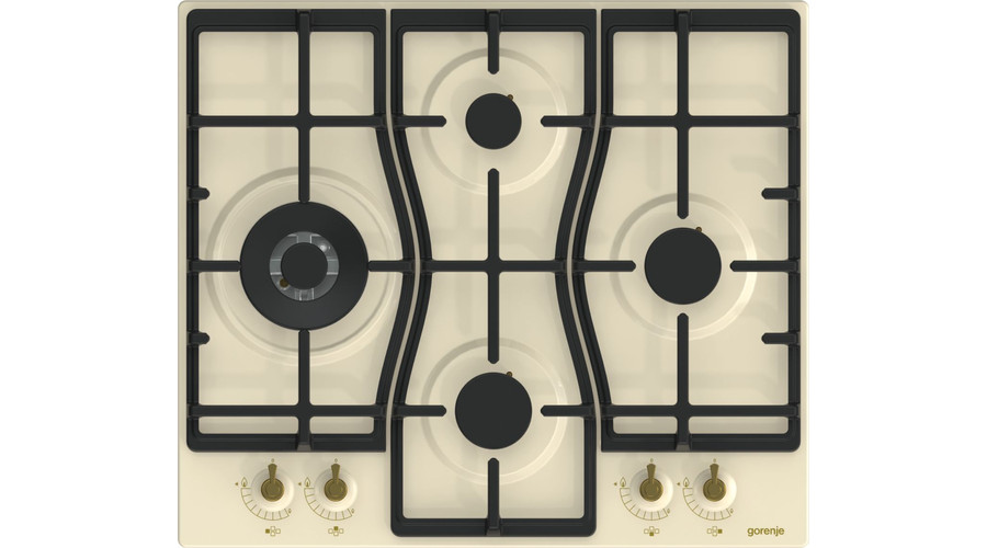 Image of GORENJE GW6D42CLI Rusztikus bézs 5 égős gázfőzőlap Wok égővel 60cm SAJÁT KÉSZLET!