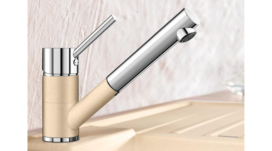 Image of BLANCO ANTAS-S Kihúzható zuhanyfejes gránit csaptelep PEZSGŐ/KRÓM - SAJÁT KÉSZLET - UTOLSÓ BEMUTATÓTERMI DARAB!