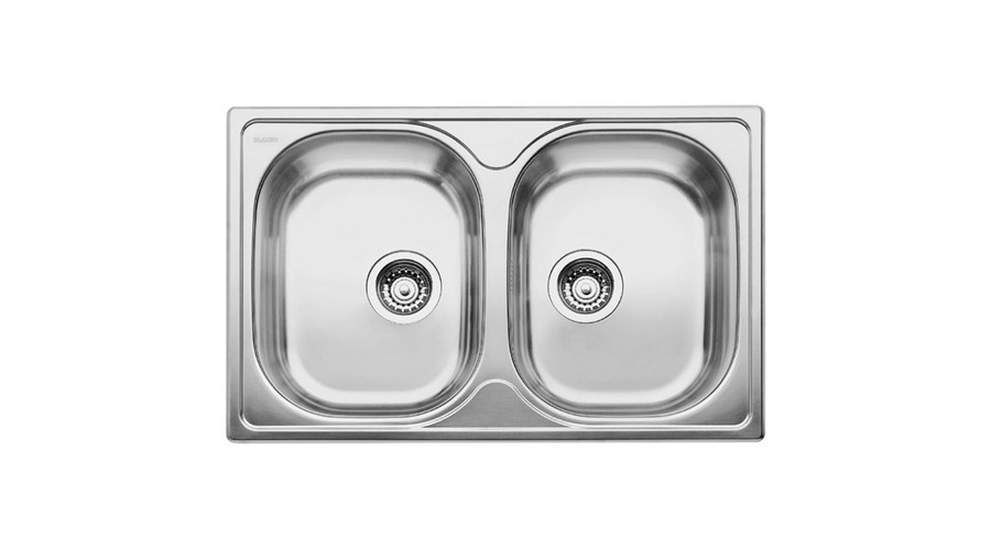 Image of BLANCO TIPO 8 Compact 18/10 Natúr rozsdamentes acél kétmedencés mosogatótálca - SAJÁT KÉSZLET - UTOLSÓ DARAB!