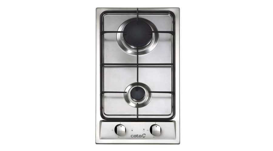 Image of CATA GI 302 Beépíthető inox dominó gázfőzőlap mechanikus vezérléssel 2 főzőzónával - SAJÁT KÉSZLET - UTOLSÓ DARAB!