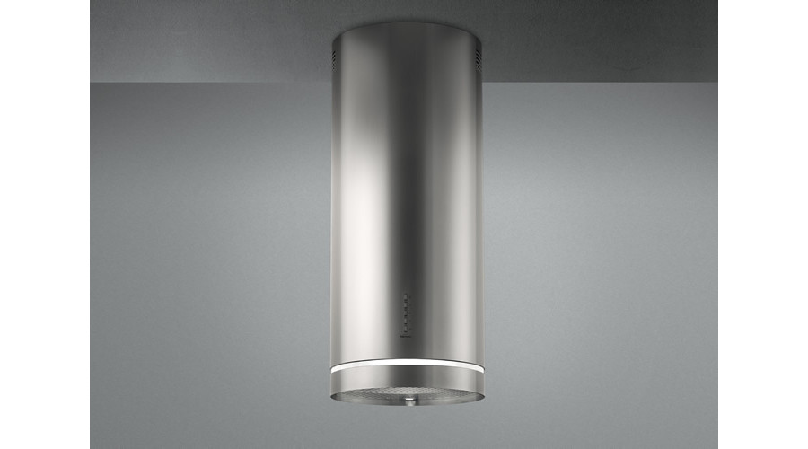 Image of Falmec POLAR LIGHT SZIGET inox henger alakú külső motorra is köthető páraelszívó 35cm B SAJÁT KÉSZLET BEMUTATÓ TERMI DARAB!!