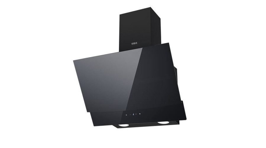 Image of Vivax CHO-60CSA210A GB döntött ernyős fekete üveg páraelszívó SAJÁT KÉSZLET!