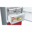 BOSCH KVN39IR4A Piros alulfagyasztós kombinált hűtő NO FROST 279/97L A+++ 