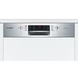 BOSCH SMI46AS04E félig beépíthető mosogatógép inox külső vezérlővel 12 teríték A++