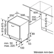 Bosch SME46MX23E Teljesen beépíthető mosogatógép VarioHinge zsanér 14 teríték A++