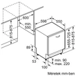 Bosch SMV46MX04E Teljesen beépíthető mosogatógép extra szárítással 14 teríték A++