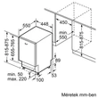 Bosch SPE66TX05E Beépíthető keskeny mosogatógép  VarioHinge zsanér 10 teríték A+++