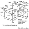 BOSCH HBF133BR0 beépíthető sütő -PKF651B17E beépíthető üvegkerámia főzőlap szett