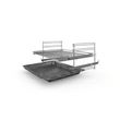 Bosch HBA514ES1 Inox beépíthető 3 szintes sütő 3D légbefúvással digitális kijelzővel 68L A