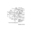 Bosch HBF114BS0 beépítési rajz