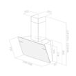 Elica L'ESSENZA BL/A/90 Fekete döntött üvegernyős fali design páraelszívó 90cm B