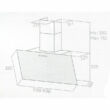 Elica SHIRE BL/A/60 Fekete kürtős fali döntött üvegernyős design páraelszívó 60cm B