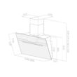 Elica MAJESTIC BL/A/90 Fekete döntött üvegernyős fali design páraelszívó 90cm B