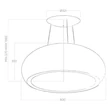 Elica SEASHELL IX/F/80 Fényes metál színű függesztett design  sziget páraelszívó 80cm
