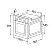 EVIDO COMFORT 60W Beépíthető manuális multifunkciós sütő kijelzővel fehér 56L A