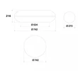 FALMEC LOOP Fehér színű függesztett különleges sziget páraelszívó Circle.Tech 74cm