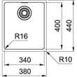 FRANKE MARIS MRX 110-34 munkalap alá építhető inox mosogató
