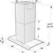 Gorenje IHGC963ORAB Fekete érintős  sziget páraelszívó hajlított üveggel BOOST 90cm B