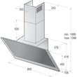 Gorenje WHI943A3XGB Fekete döntött kürtös páraelszívó érintőgombokkal 90cm széles A