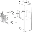 Gorenje BCM574ST STARCK beépíthető elektromos kompakt mikro+sütő AquaClean 60L A