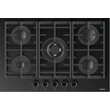 Gorenje BOP799S51X+GTW751UB Beépíthető pirolitikus sütő-75 cm széles fekete gázfőzőlap szett, WOk égő, 90 recept