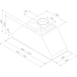 SIRIUS SM 900 70 cm széles szekrénybe vagy kürtőbe beépíthető elektronikus páraelszívó B