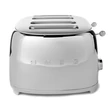 SMEG TSF03SSEU Retro széles 4 különálló szeletes kenyérpirító - Fényes króm