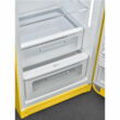 Smeg FAB28LYW3 retro egyajtós hűtőszekrény fagyasztóval sárga balos