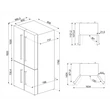 SMEG FQ60N2PE1 4 ajtós Side By Side fekete hűtőszekrény No Frost 376/165L A++
