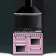 Smeg TR4110RO Victoria rusztikus rózsaszín cooker angol gázűzhely gőztisztítás 110cm A