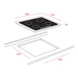 TEKA SPACE IZF 6424 beépíthető fekete indukciós 4 Flex zónás főzőlap időzítővel 60cm