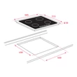 TEKA IB 6415 beépíthető fekete indukciós 4 zónás főzőlap keretmentes süllyeszthető 60cm