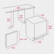 Teka DW8 58 FI Teljesen beépíthető mosogatógép digitális vezérlővel14 teríték 60cm A++