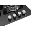 Whirlpool GOW 6423/NB EE Beépíthető fekete üveg felületű gázfőzőlap wok égővel 59cm