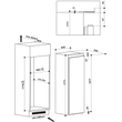 Whirlpool ARG 18470 A+ beépíthető egyajtós hűtőszekrény fagyasztóval 262/30L A+