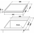 Whirlpool ACM 822/NE keret nélküli indukciós üvegkerámia főzőlap 1 Booster zóna 58cm