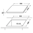 Whirlpool ACM 928/BA Beépíthető 4 zónás 6 érzék indukciós főzőlap dupla Flexi Cook 58cm
