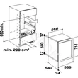 Whirlpool ARC 229 Beépíthető borhűtő digitális kijelzővel 46 palack 101L A