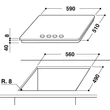 Whirlpool GOS 6415/NB Beépíthető fekete üveg felületű gázfőzőlap automata szikragyújtás 59cm