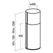 Cata ISLA FARO X inox henger lakú sziget páraelszívó 40cm A