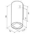 Elica Tube Pro IX/A/43 fali henger alakú design páraelszívó nyomógombokkal 43cm C