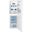 Indesit CAA 55  Fehér antibakteriális alulfagyasztós kombinált hűtőszekrény 150/84L A+