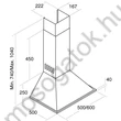 Cata V-600 fehér fali kürtős páraelszívó nyomógombos vezérléssel 60cm E