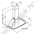 Cata NEBLIA 600  inox fali kürtős páraelszívó nyomógombos vezérléssel 60cm D