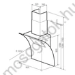 Nodor EVO 900 BK Egyedi design Íves fekete üveg fali páraelszívó érintővezérléssel 90cm A