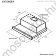 Nodor EXTENDER 60 INOX beépíthető teleszkópos kihúzható páraelszívó 60cm C