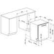 Smeg STA6443-3 teljesen beépíthető fekete mosogatógép 60cm széles 13 teríték A+++
